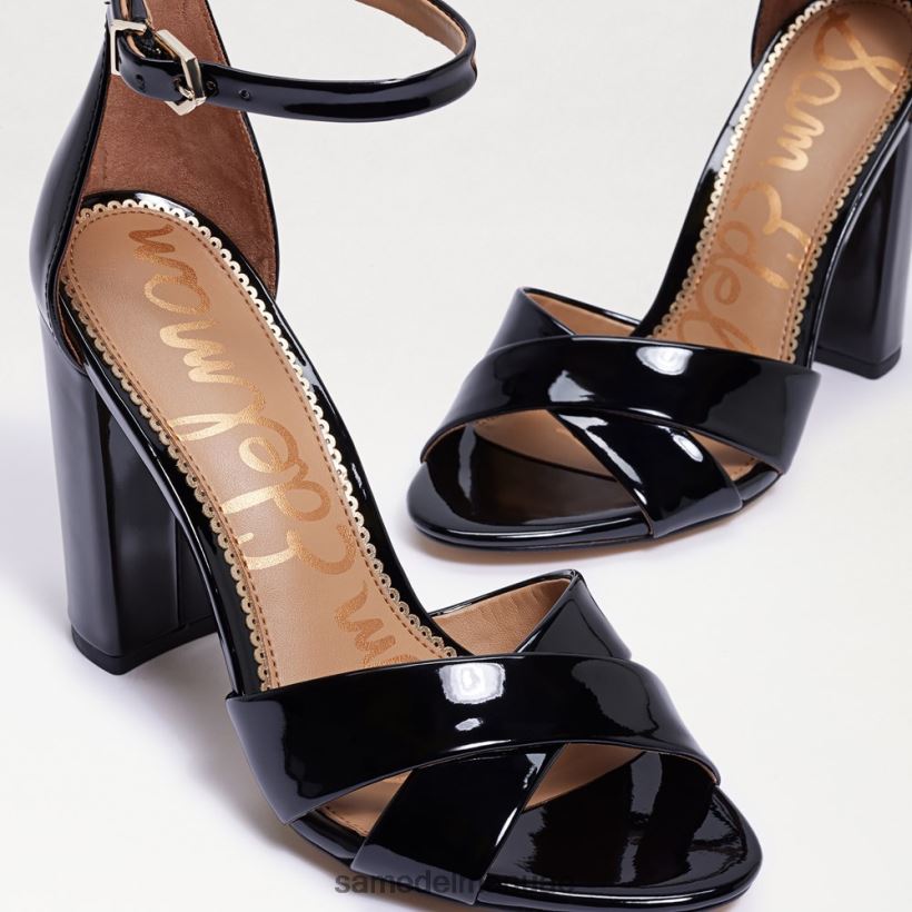 أسود أحذية Sam Edelman نحيف صندل بحزام كاحل يانسي 246L6T772