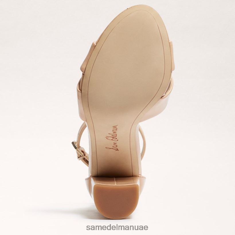 براءة اختراع أحمر الخدود البيج أحذية Sam Edelman نحيف صندل بحزام كاحل يانسي 246L6T773