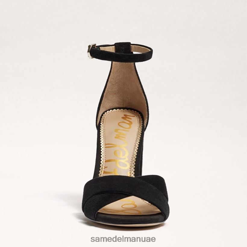 جلد الغزال الأسود أحذية Sam Edelman نحيف صندل بحزام كاحل يانسي 246L6T774