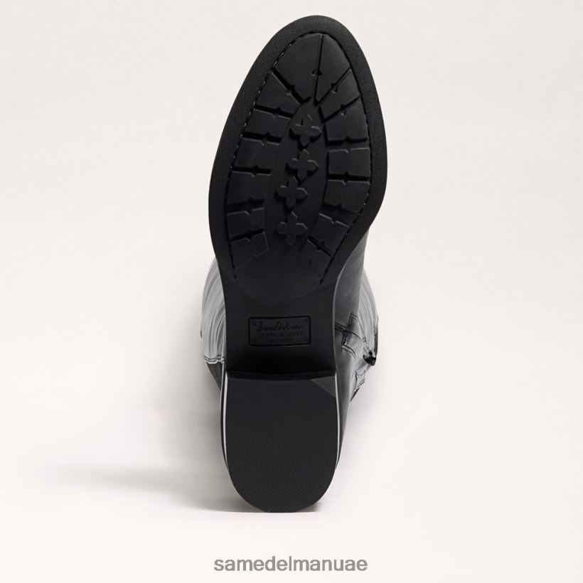 جلد أسود أحذية Sam Edelman نحيف بام فوق حذاء الركبة 246L6T776