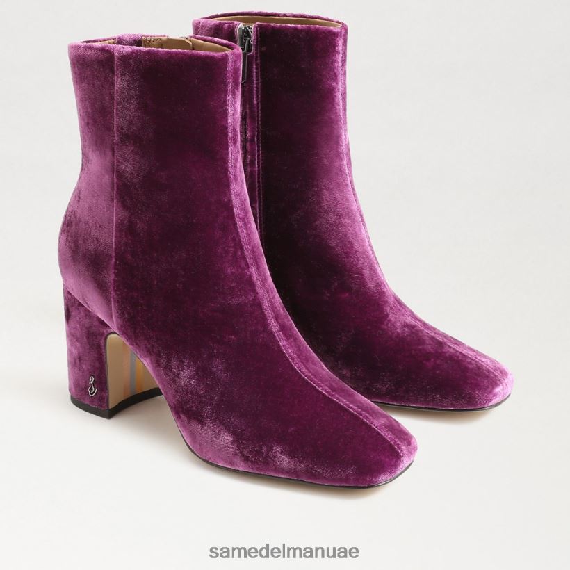 مخمل الأوركيد العميق أحذية Sam Edelman نحيف حذاء الكاحل تزلف 246L6T782