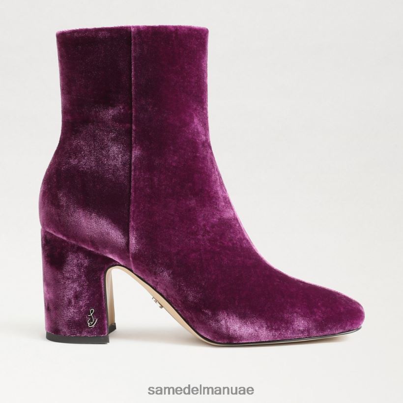 مخمل الأوركيد العميق أحذية Sam Edelman نحيف حذاء الكاحل تزلف 246L6T782