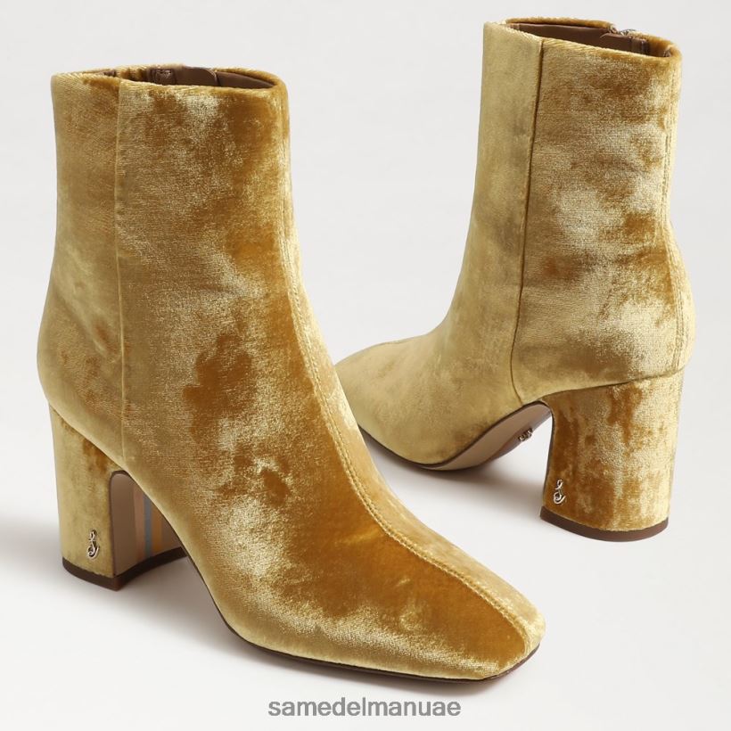 مخمل الزعفران أحذية Sam Edelman نحيف حذاء الكاحل تزلف 246L6T783