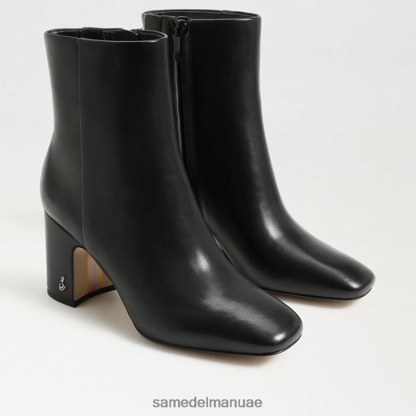 جلد أسود أحذية Sam Edelman نحيف حذاء الكاحل تزلف 246L6T784