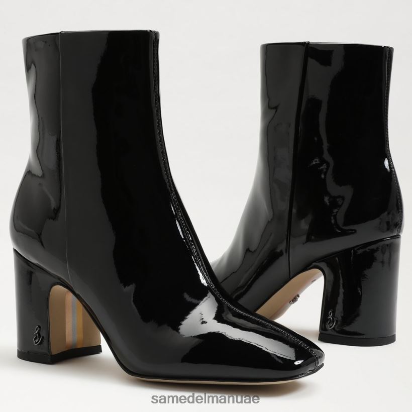أسود براءة اختراع أحذية Sam Edelman نحيف حذاء الكاحل تزلف 246L6T787