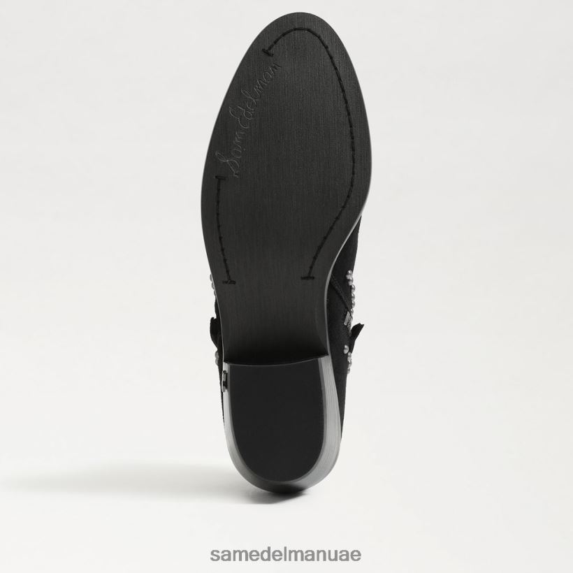 جلد الغزال الأسود أحذية Sam Edelman نحيف حذاء باولا للكاحل 246L6T792