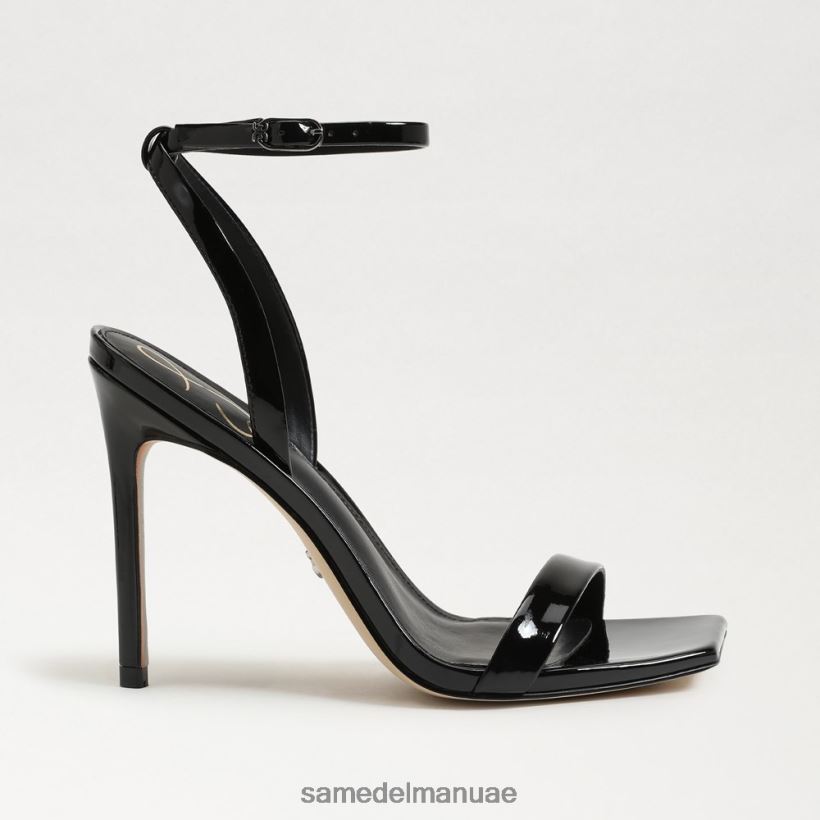 أسود براءة اختراع أحذية Sam Edelman نحيف كعب بأشرطة أوركيد 246L6T800