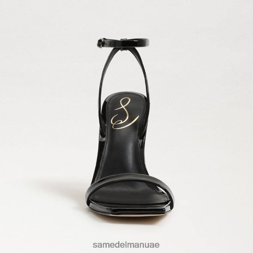 أسود براءة اختراع أحذية Sam Edelman نحيف كعب بأشرطة أوركيد 246L6T800