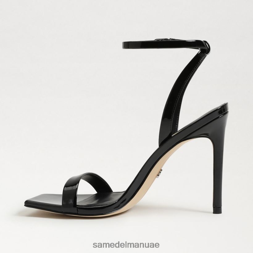 أسود براءة اختراع أحذية Sam Edelman نحيف كعب بأشرطة أوركيد 246L6T800