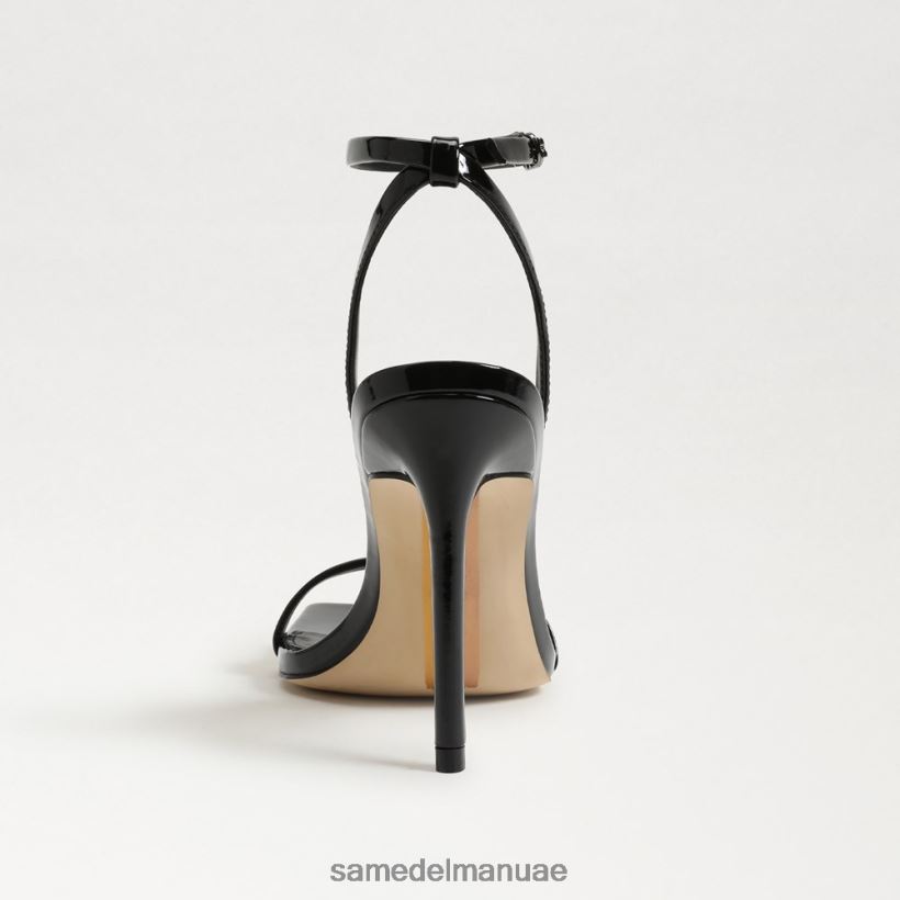 أسود براءة اختراع أحذية Sam Edelman نحيف كعب بأشرطة أوركيد 246L6T800