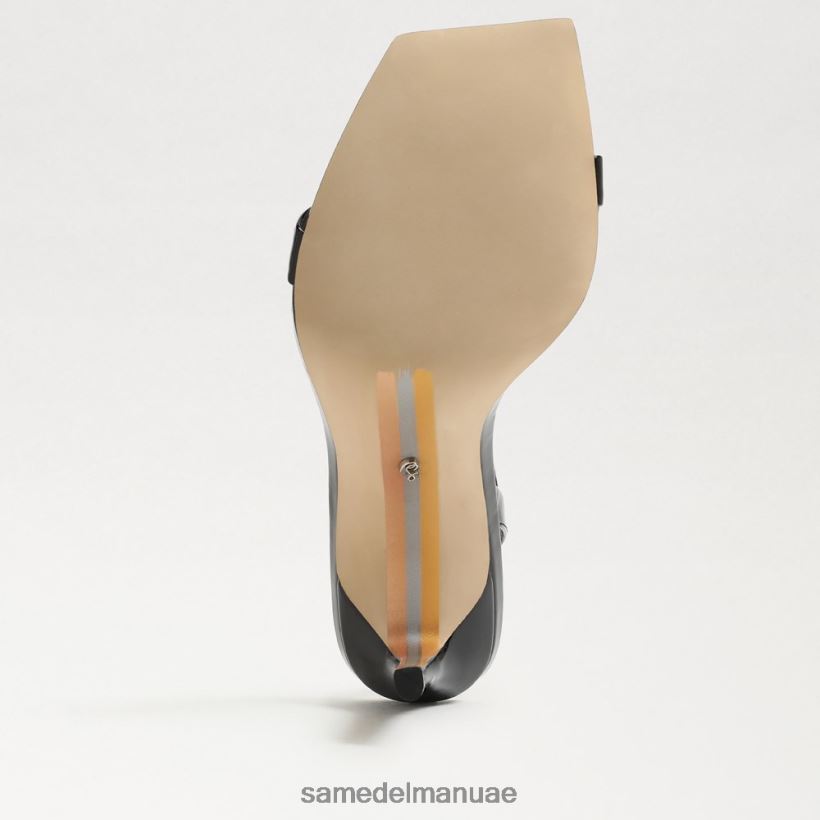 أسود براءة اختراع أحذية Sam Edelman نحيف كعب بأشرطة أوركيد 246L6T800