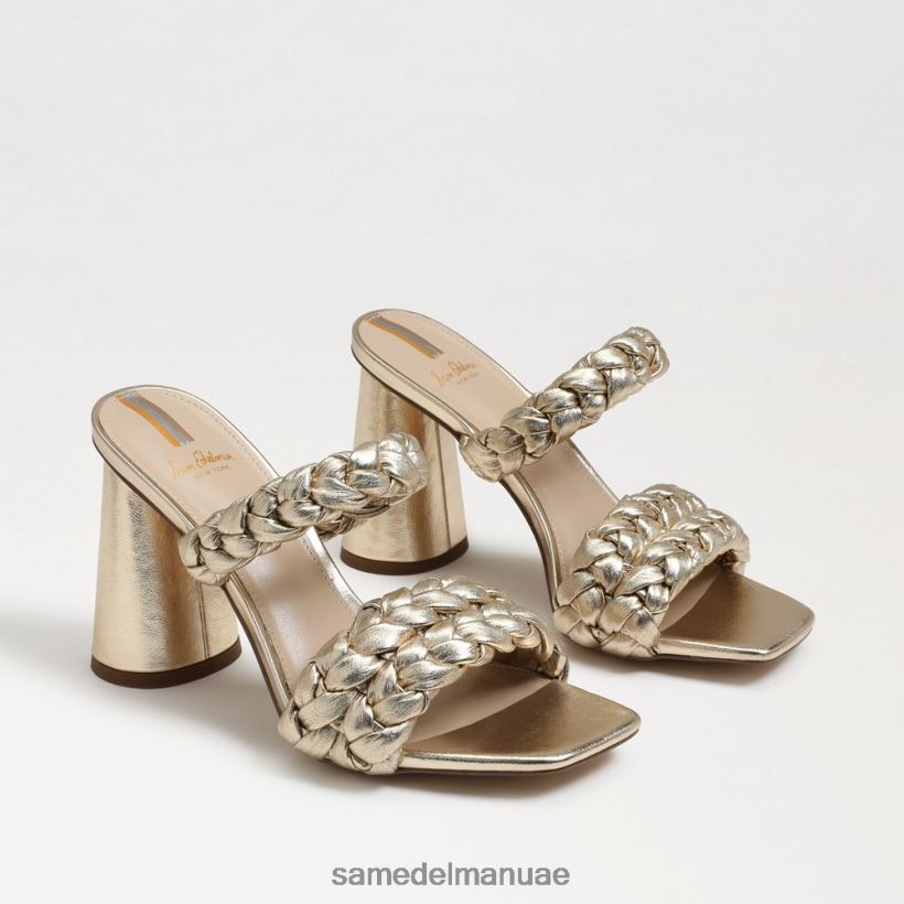 جلد أوراق الذهب أحذية Sam Edelman نحيف كندرا بغل كعب كتلة 246L6T804