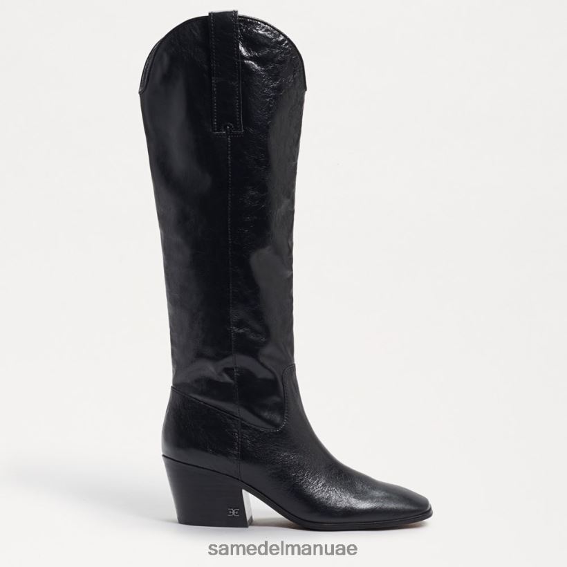 جلد أسود أحذية Sam Edelman نحيف الحذاء الغربي بريتن 246L6T815