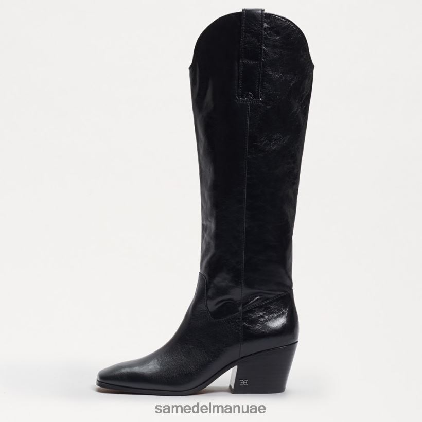 جلد أسود أحذية Sam Edelman نحيف الحذاء الغربي بريتن 246L6T815