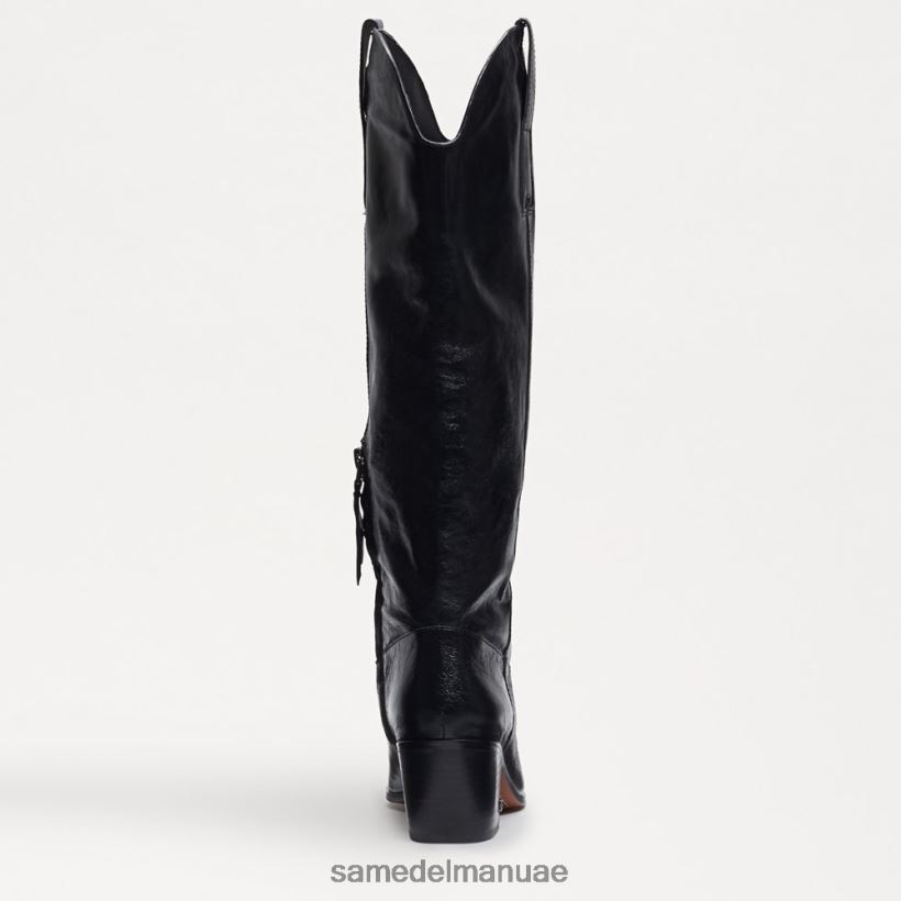 جلد أسود أحذية Sam Edelman نحيف الحذاء الغربي بريتن 246L6T815
