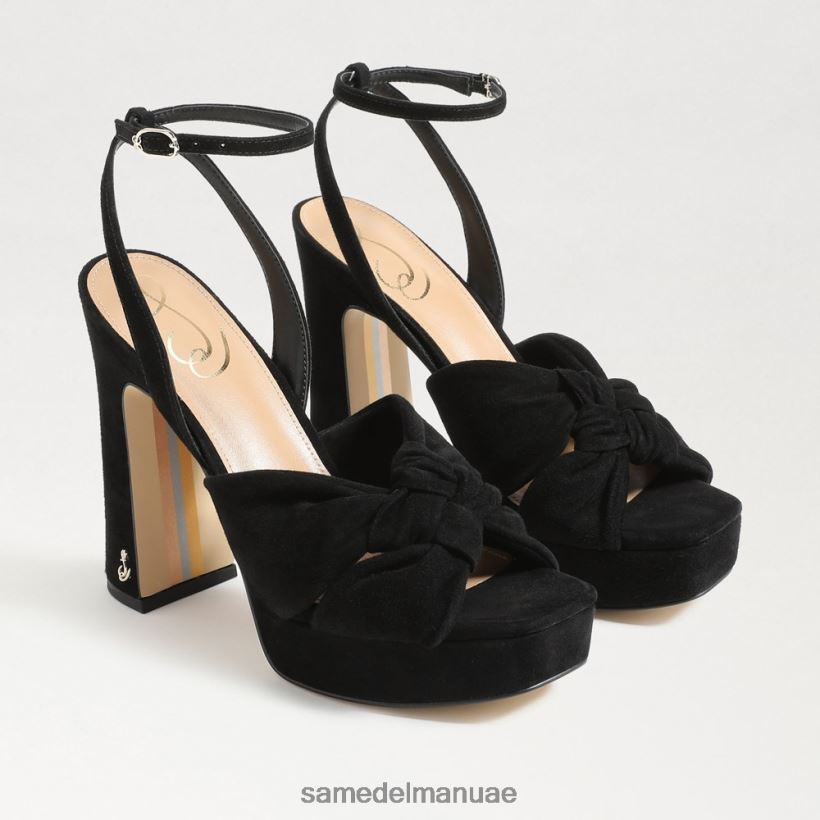 جلد الغزال الأسود أحذية Sam Edelman نحيف كعب منصة كريستين 246L6T819