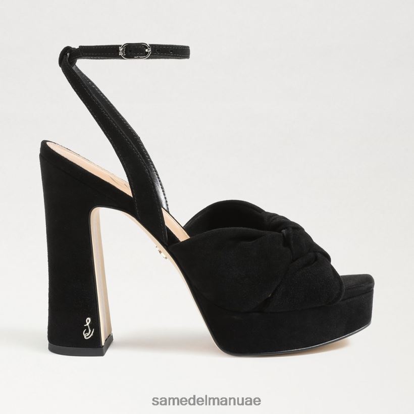 جلد الغزال الأسود أحذية Sam Edelman نحيف كعب منصة كريستين 246L6T819