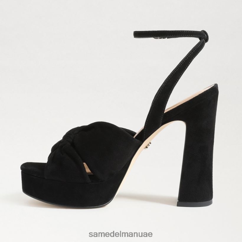 جلد الغزال الأسود أحذية Sam Edelman نحيف كعب منصة كريستين 246L6T819