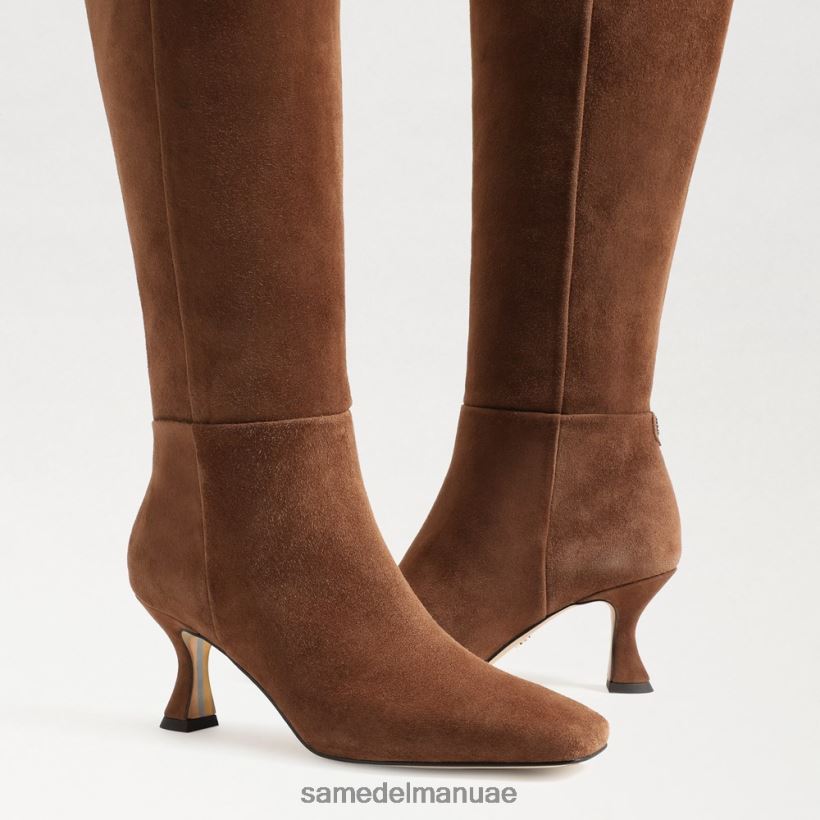 جوز الهند المحمص أحذية Sam Edelman نحيف حذاء عالي الركبة 246L6T823