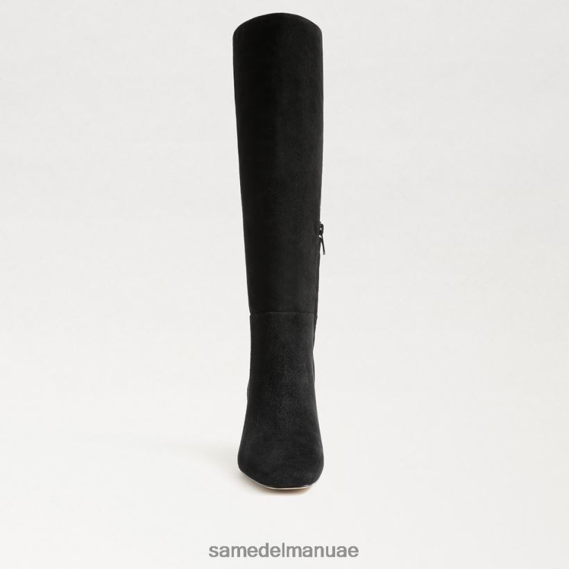 جلد الغزال الأسود أحذية Sam Edelman نحيف حذاء عالي الركبة 246L6T825