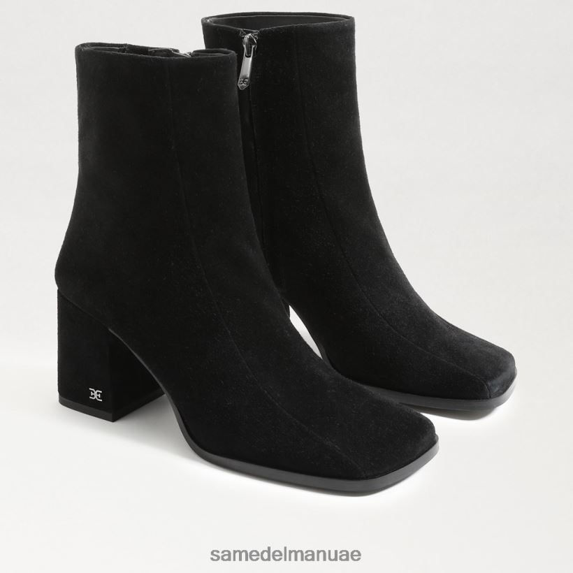 جلد الغزال الأسود أحذية Sam Edelman نحيف حذاء مايلا للكاحل 246L6T828