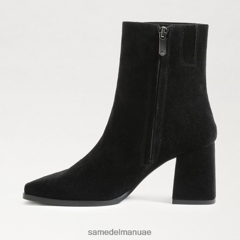 جلد الغزال الأسود أحذية Sam Edelman نحيف حذاء مايلا للكاحل 246L6T828