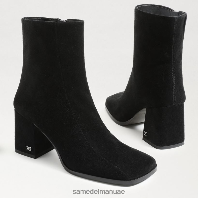 جلد الغزال الأسود أحذية Sam Edelman نحيف حذاء مايلا للكاحل 246L6T828