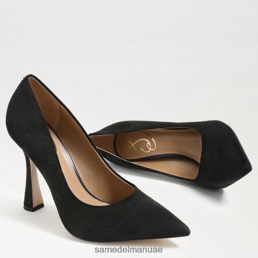 جلد الغزال الأسود أحذية Sam Edelman نحيف مضخة أنطونيا بمقدمة مدببة 246L6T841