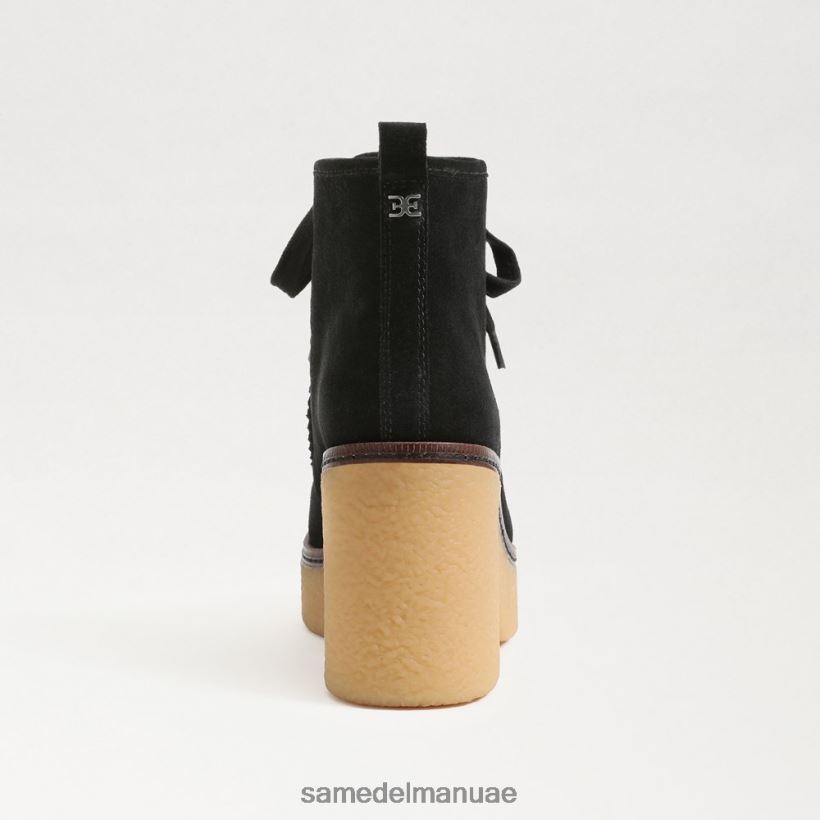 جلد الغزال الأسود أحذية Sam Edelman نحيف حذاء شو برباط 246L6T843