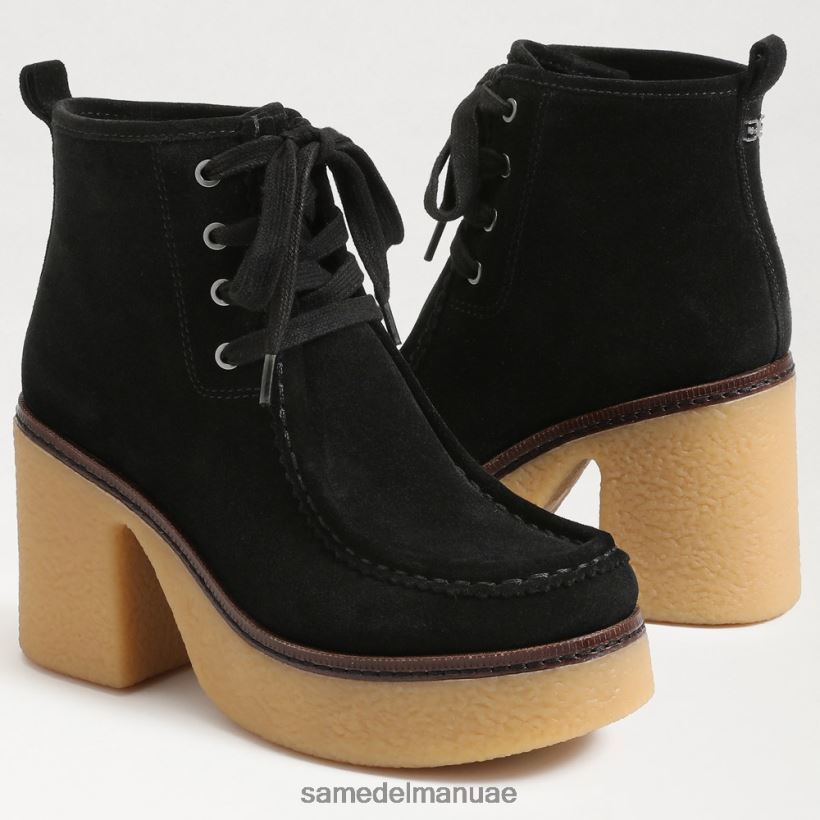 جلد الغزال الأسود أحذية Sam Edelman نحيف حذاء شو برباط 246L6T843