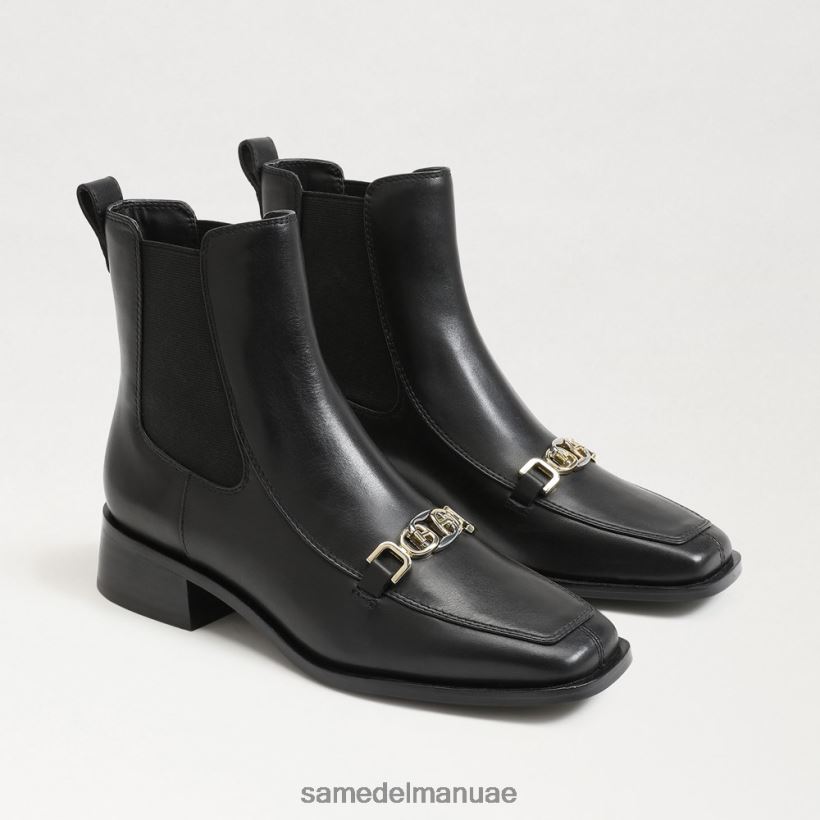 جلد أسود أحذية Sam Edelman نحيف تورانس تشيلسي بت الكاحل التمهيد 246L6T847