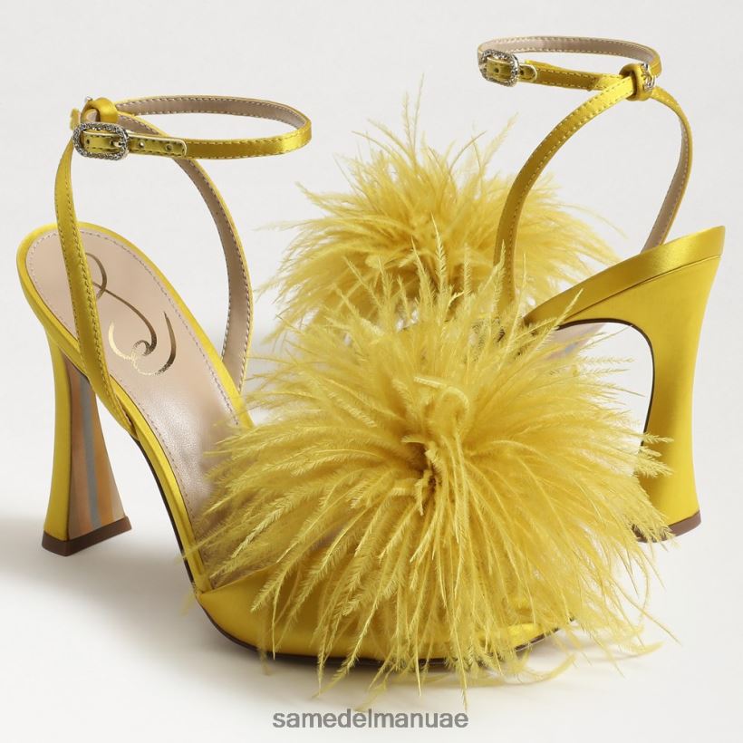 الساتان المغرة أحذية Sam Edelman نحيف كعب ريشة ليون 246L6T849