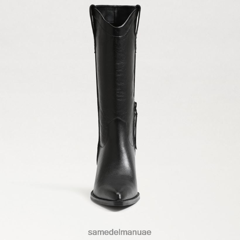 جلد أسود أحذية Sam Edelman نحيف جيمي الحذاء الغربي 246L6T851