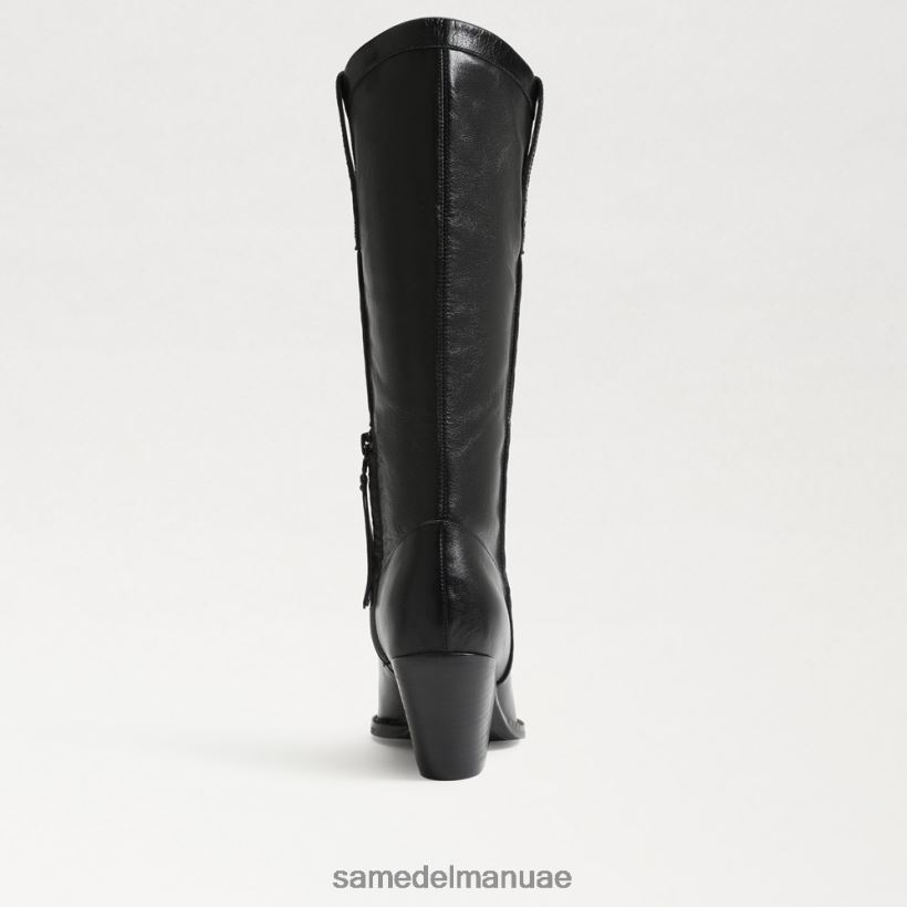 جلد أسود أحذية Sam Edelman نحيف جيمي الحذاء الغربي 246L6T851