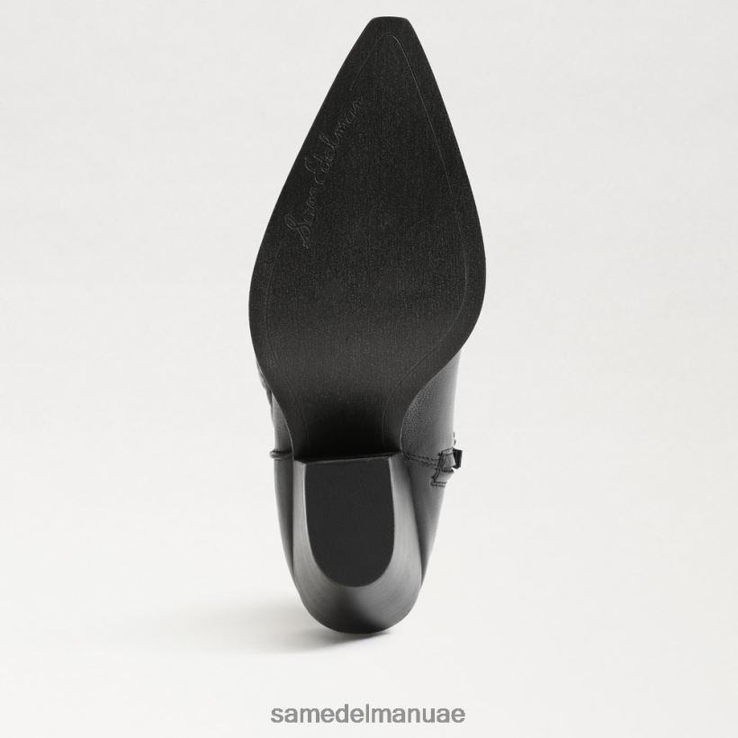 جلد أسود أحذية Sam Edelman نحيف جيمي الحذاء الغربي 246L6T851