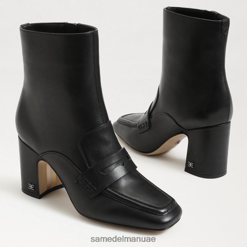 جلد أسود أحذية Sam Edelman نحيف حذاء فينا للكاحل 246L6T853