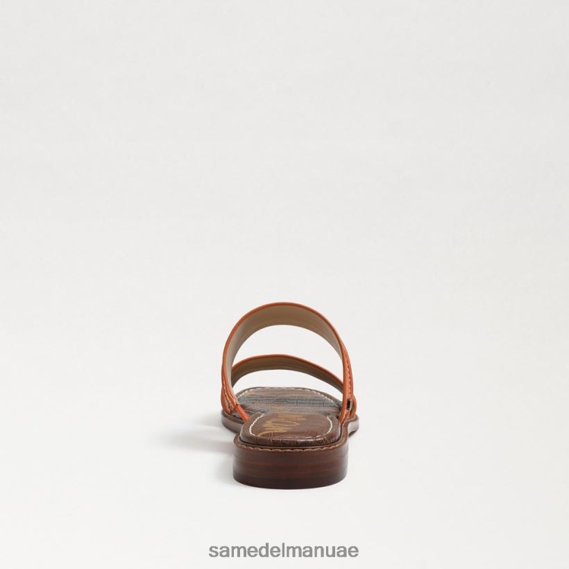 جلد برتقالي كلاسيكي أحذية Sam Edelman نحيف صندل هايدي ستيتش منزلق 246L6T864