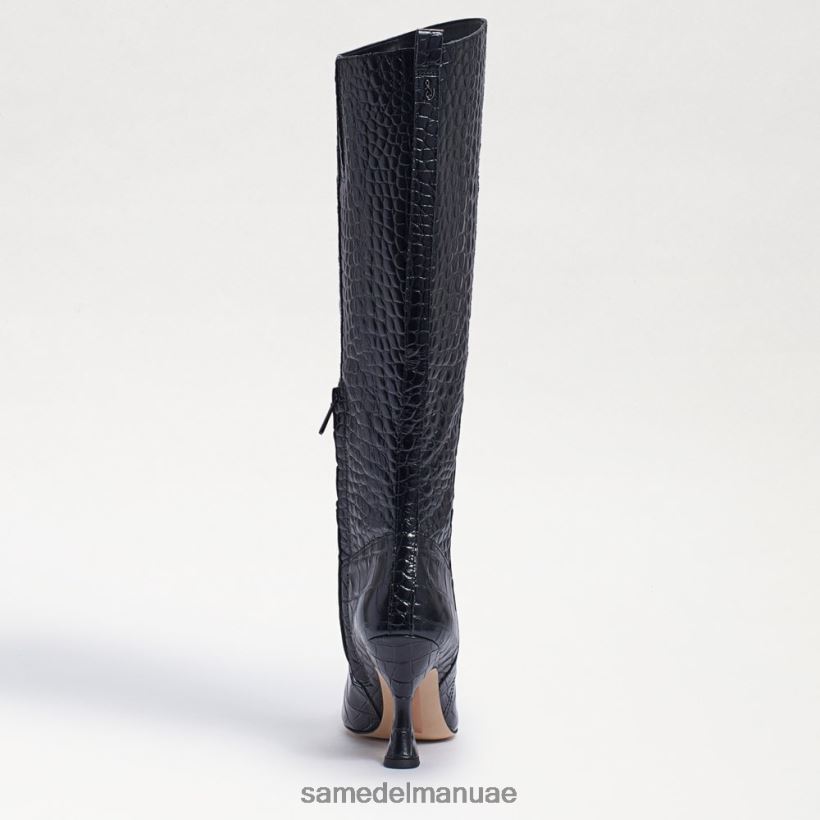 تمساح أسود أحذية Sam Edelman نحيف عدي حذاء عالي الركبة 246L6T870