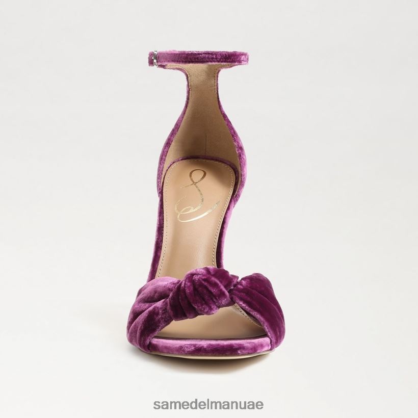مخمل الأوركيد العميق أحذية Sam Edelman نحيف لوسيا حزام الكاحل وكعب مفتوح عند أصابع القدم 246L6T874