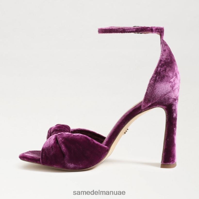 مخمل الأوركيد العميق أحذية Sam Edelman نحيف لوسيا حزام الكاحل وكعب مفتوح عند أصابع القدم 246L6T874