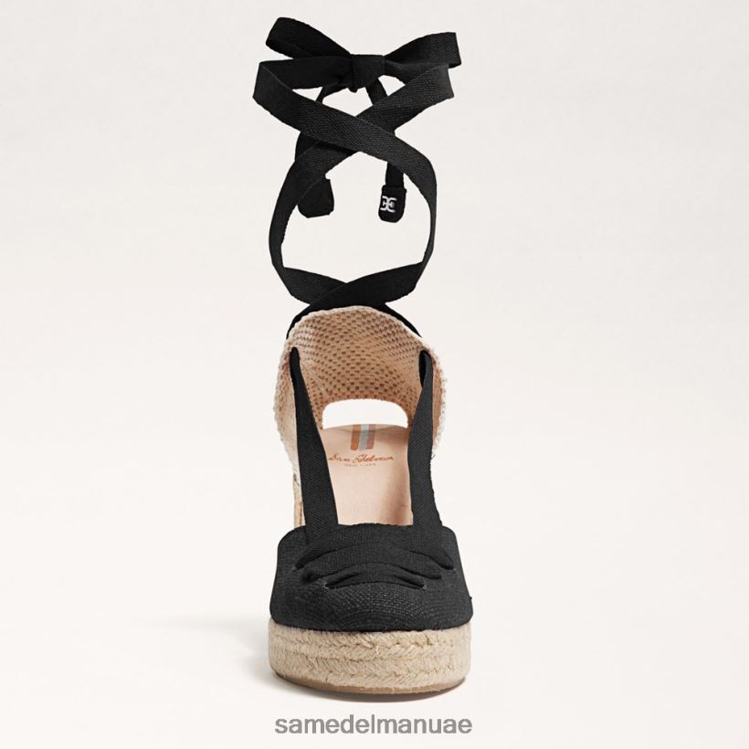 جلد الغزال الأسود أحذية Sam Edelman نحيف صندل إسبادريل من مارجريتا 246L6T87