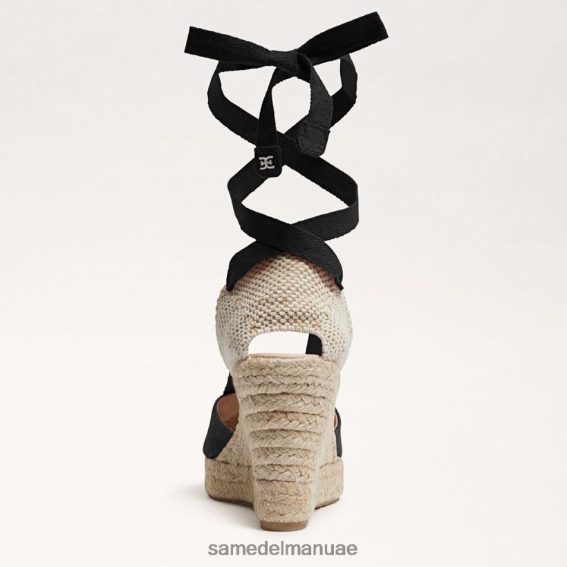 جلد الغزال الأسود أحذية Sam Edelman نحيف صندل إسبادريل من مارجريتا 246L6T87