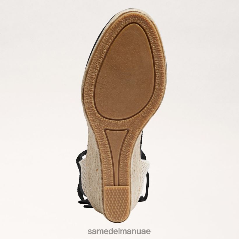 جلد الغزال الأسود أحذية Sam Edelman نحيف صندل إسبادريل من مارجريتا 246L6T87