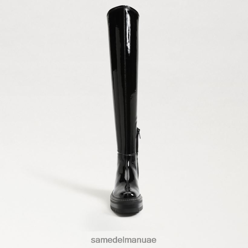 أسود براءة اختراع أحذية Sam Edelman نحيف ليديا فوق حذاء الركبة 246L6T880