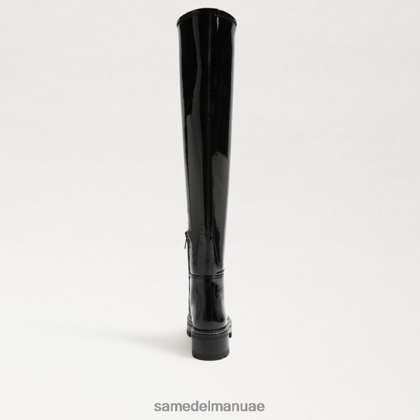 أسود براءة اختراع أحذية Sam Edelman نحيف ليديا فوق حذاء الركبة 246L6T880