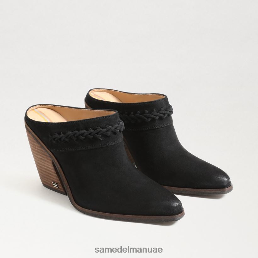 جلد الغزال الأسود أحذية Sam Edelman نحيف بغل أليسون الغربي 246L6T882