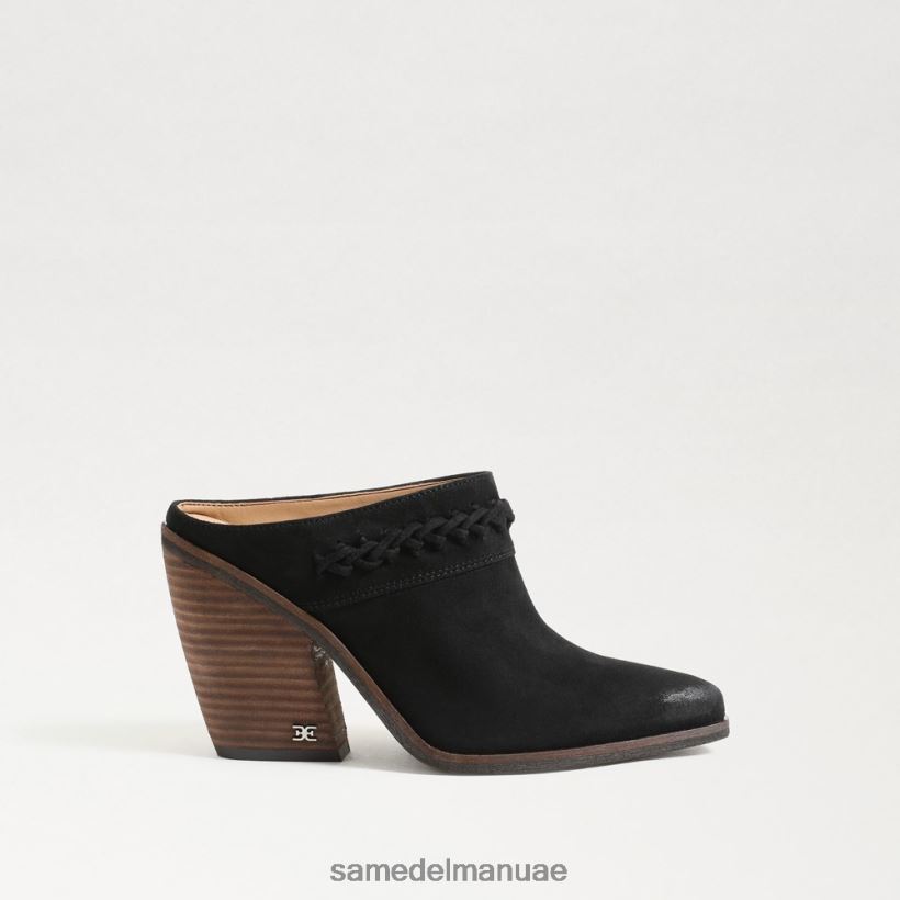 جلد الغزال الأسود أحذية Sam Edelman نحيف بغل أليسون الغربي 246L6T882