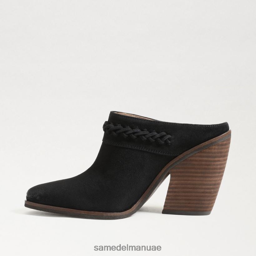 جلد الغزال الأسود أحذية Sam Edelman نحيف بغل أليسون الغربي 246L6T882