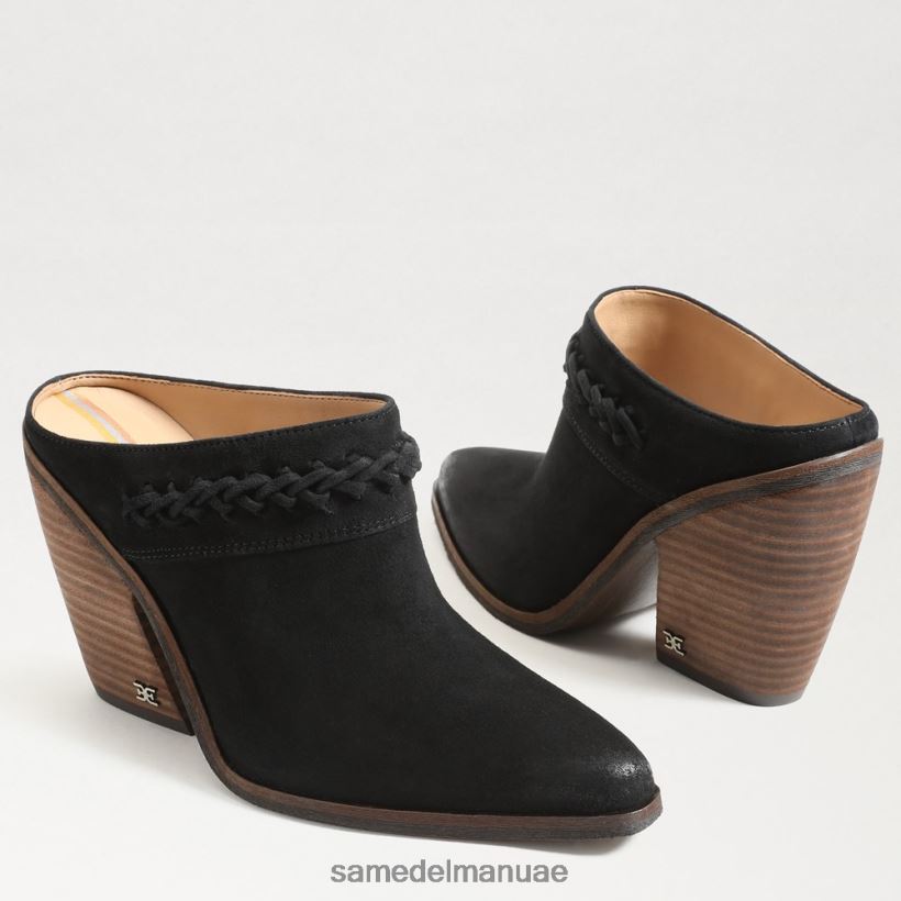 جلد الغزال الأسود أحذية Sam Edelman نحيف بغل أليسون الغربي 246L6T882