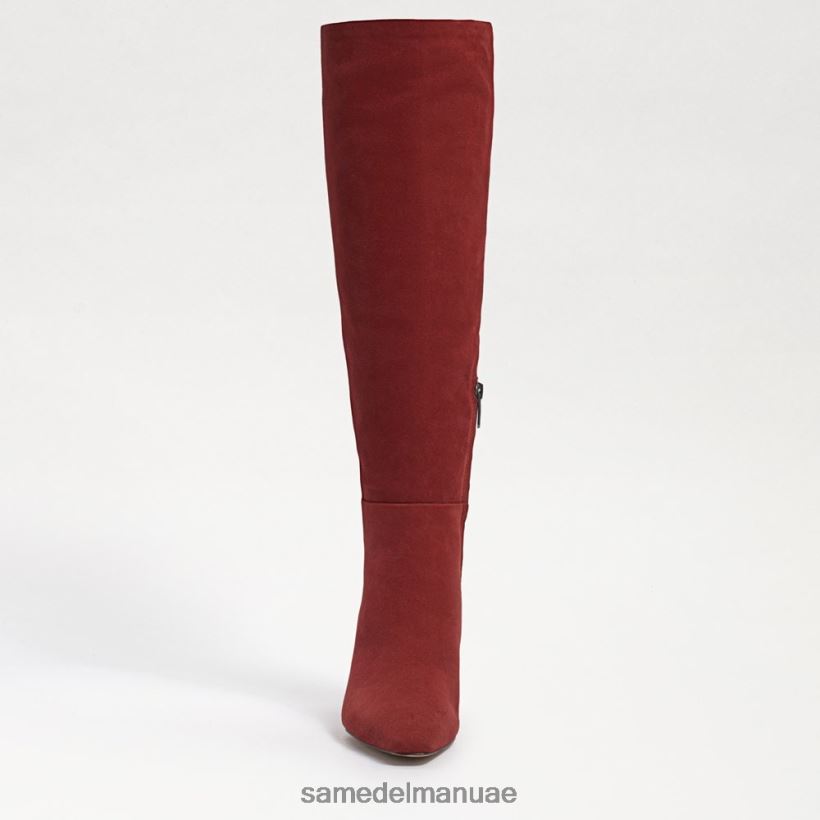 من جلد الغزال الطوب أحذية Sam Edelman نحيف حذاء سوليما عالي الركبة 246L6T883